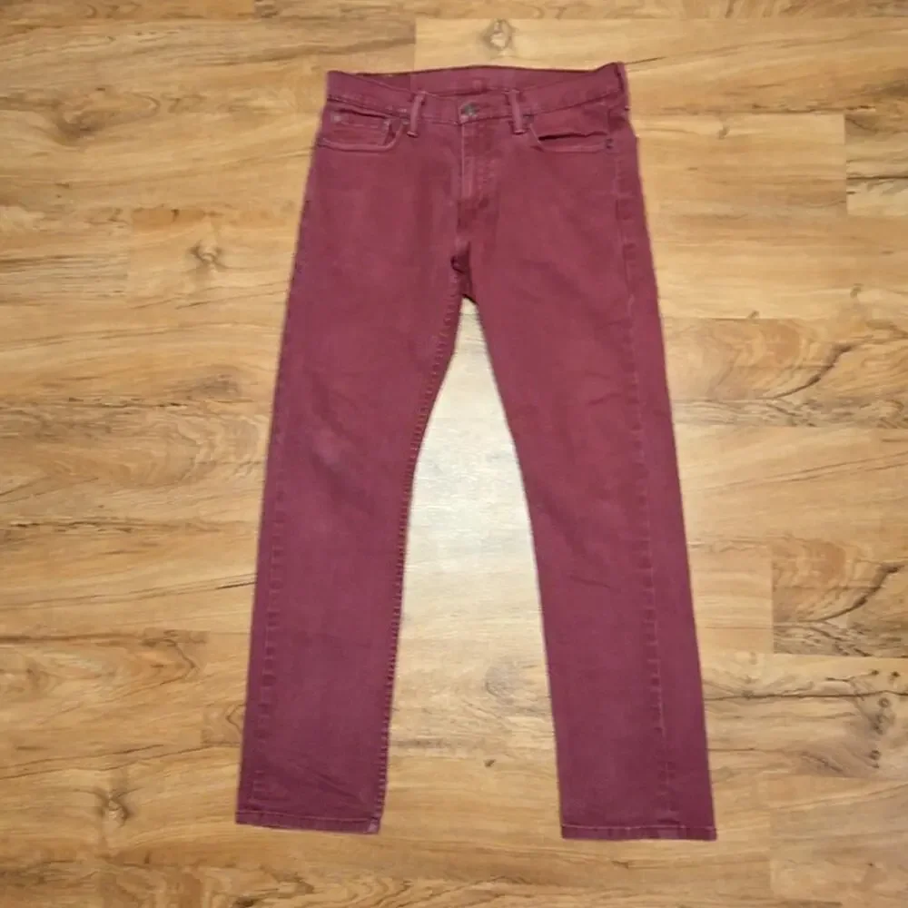 Levi's Mens Jeans Slim Fit Red Pruple Burgundy Denim 32x32